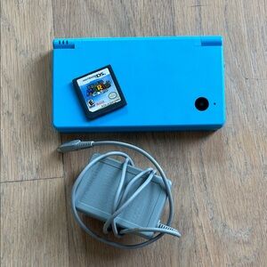 Nintendo DSi Light Blue with Mario Bros game and Charger
